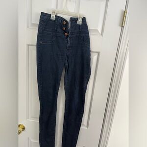 Refuge High Rise Dark Blue Jeans
